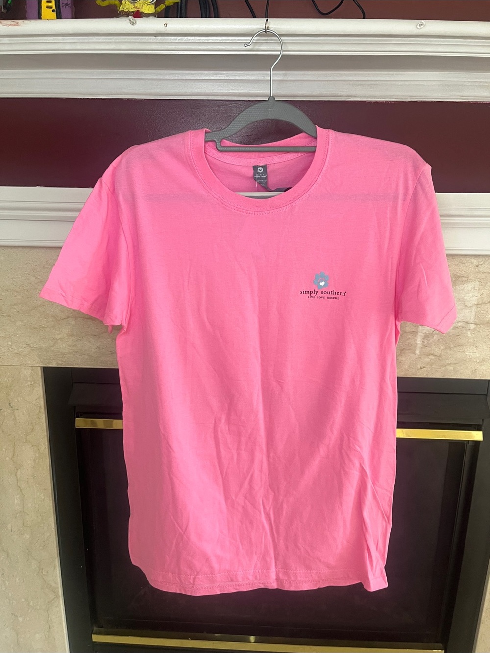 Simply Southern Easily Distracted by Dogs Pink Short Sleeve T-shirt - Picture 2 of 7
